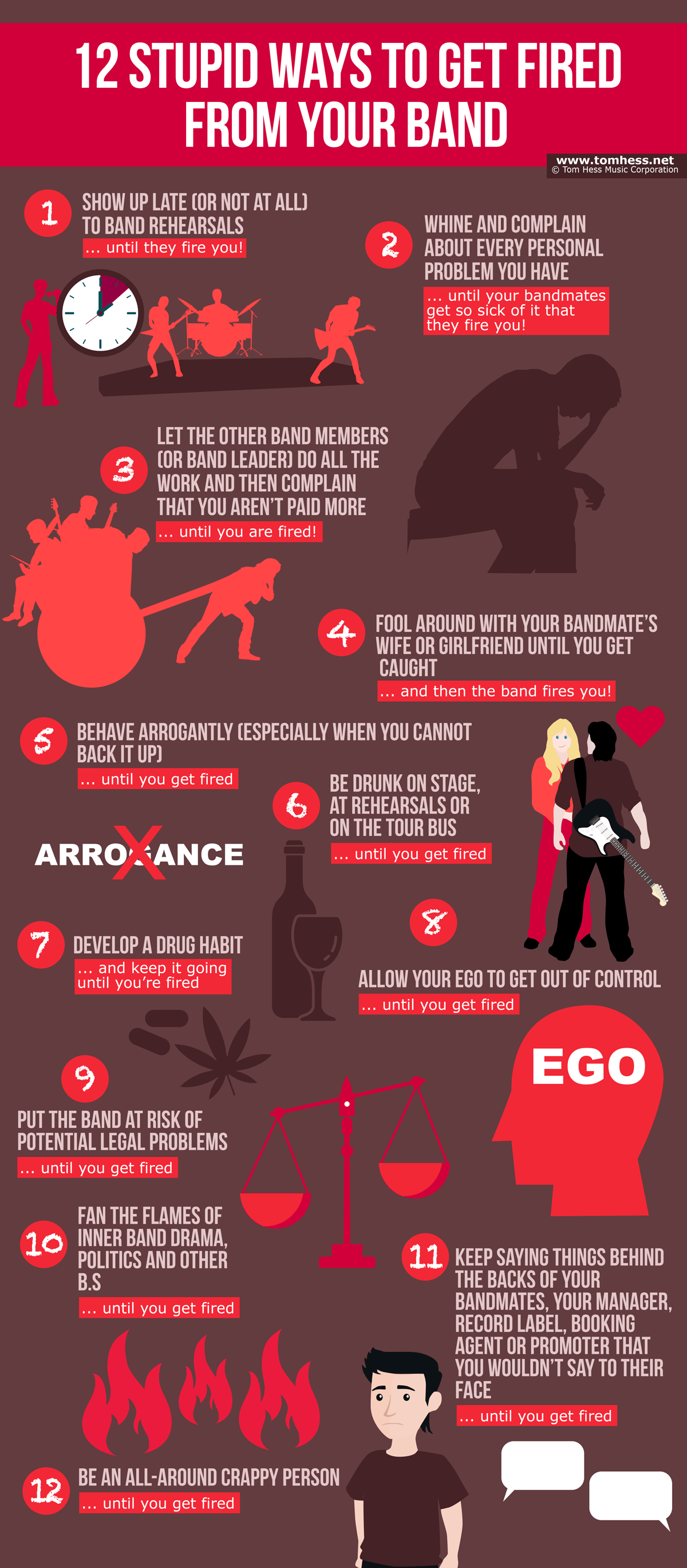 12 stupid ways to get fired from your band