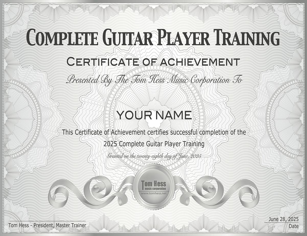 Complete Guitar Player Training Certificate