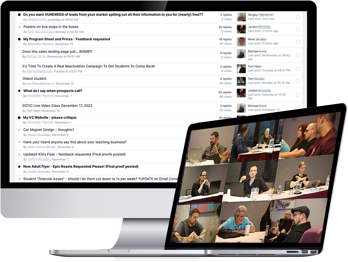 Community of successful guitar teachers