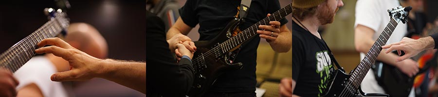 Guitar students at live events